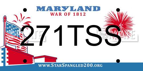 271TSS Maryland License Plate