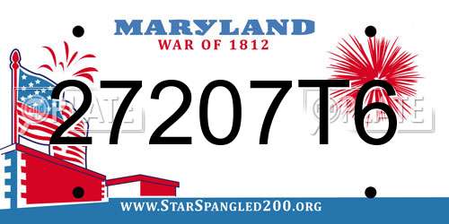 27207T6 Maryland License Plate