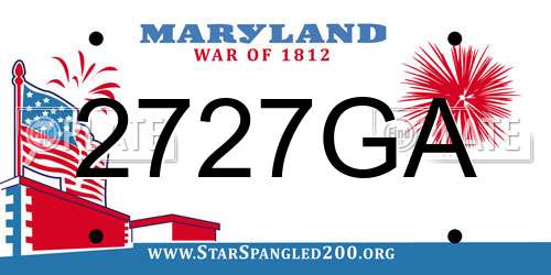 2727GA Maryland License Plate