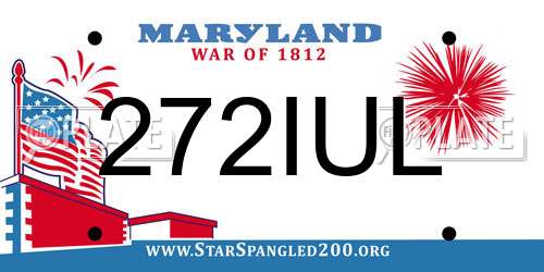 272IUL Maryland License Plate