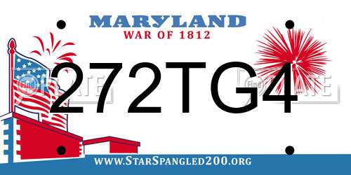 272TG4 Maryland License Plate