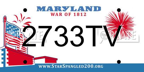2733TV Maryland License Plate