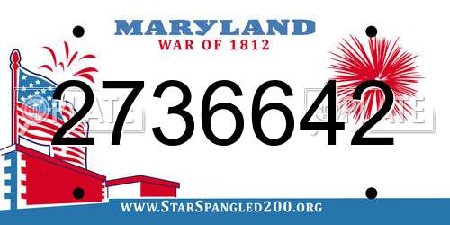 2736642 Maryland License Plate