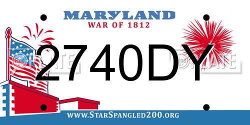 2740DY Maryland License Plate