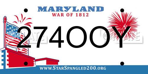 274OOY Maryland License Plate