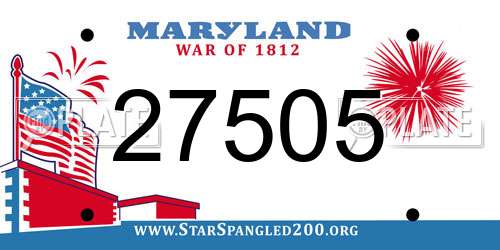 27505 Maryland License Plate