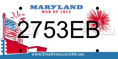 2753EB Maryland License Plate
