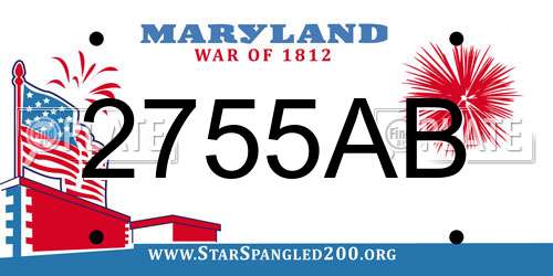 2755AB Maryland License Plate