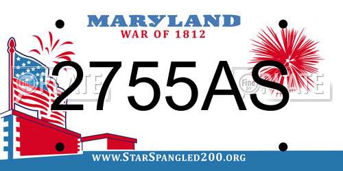 2755AS Maryland License Plate