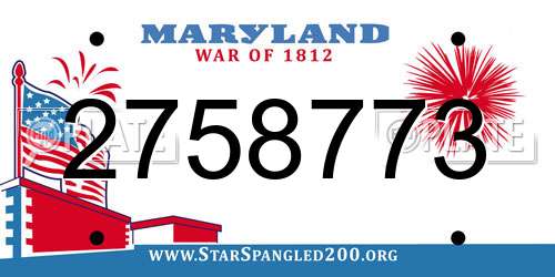 2758773 Maryland License Plate
