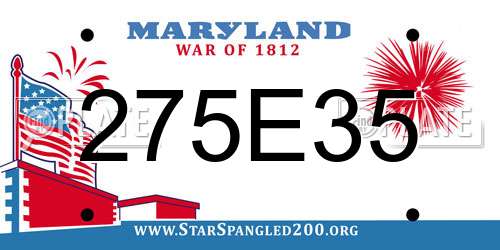 275E35 Maryland License Plate