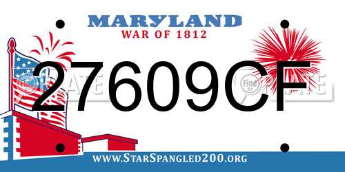 27609CF Maryland License Plate