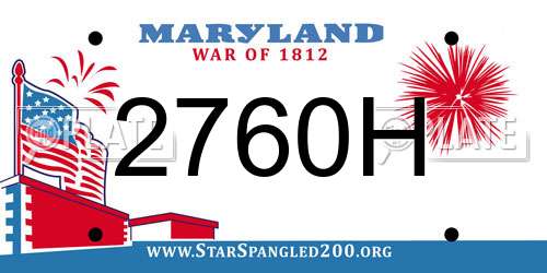 2760H Maryland License Plate