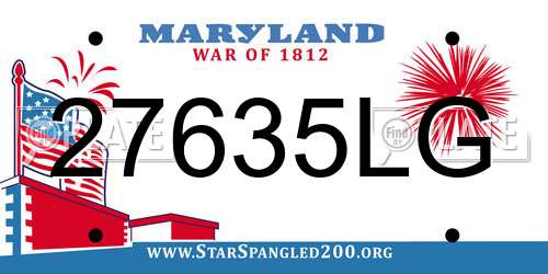 27635LG Maryland License Plate