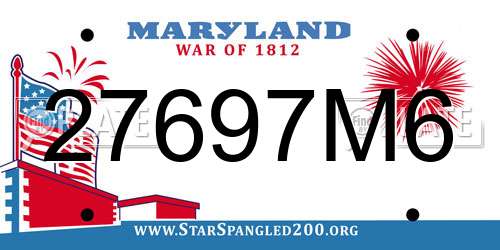 27697M6 Maryland License Plate