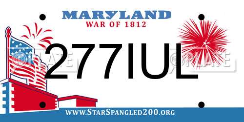 277IUL Maryland License Plate