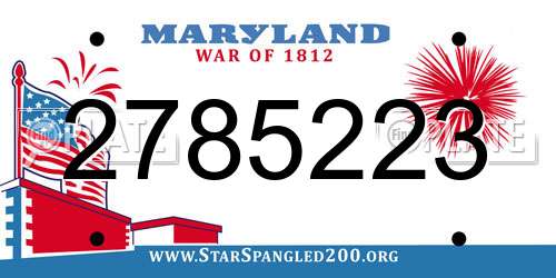 2785223 Maryland License Plate