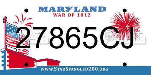 27865CJ Maryland License Plate
