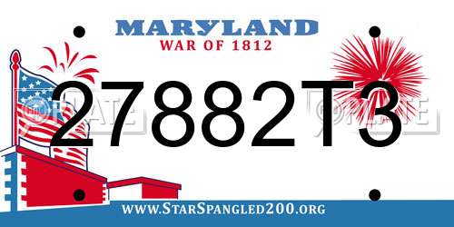 27882T3 Maryland License Plate