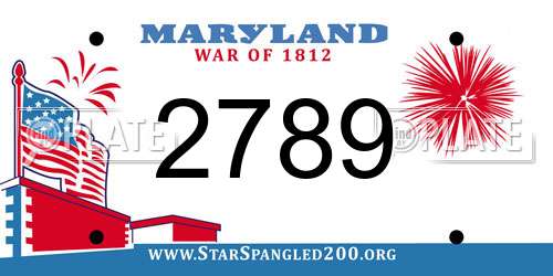 2789 Maryland License Plate