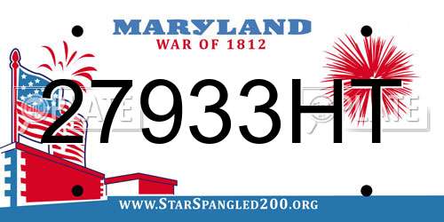 27933HT Maryland License Plate