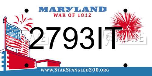 2793IT Maryland License Plate