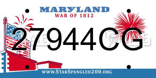 27944CG Maryland License Plate