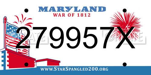 279957X Maryland License Plate