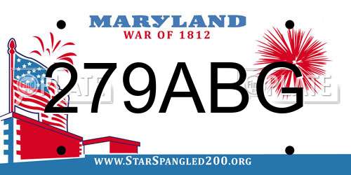 279ABG Maryland License Plate