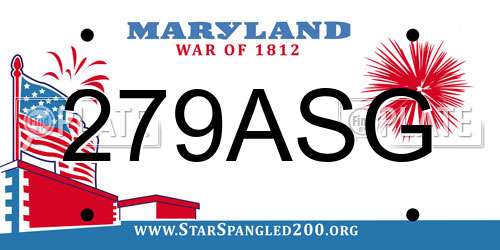 279ASG Maryland License Plate