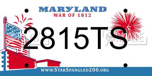 2815TS Maryland License Plate