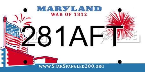 281AFT Maryland License Plate