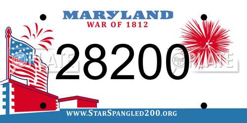 28200 Maryland License Plate