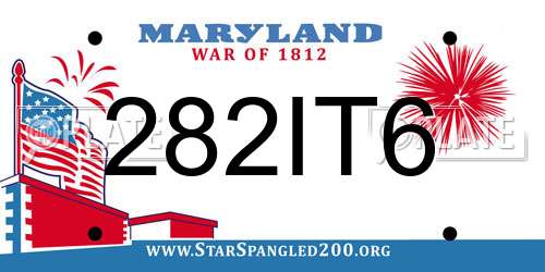 282IT6 Maryland License Plate