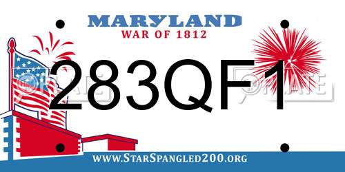 283QF1 Maryland License Plate