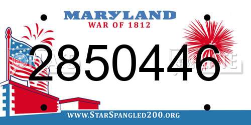 2850446 Maryland License Plate