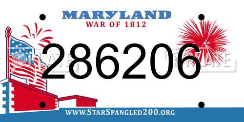 286206 Maryland License Plate