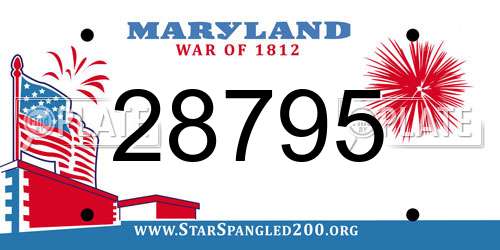 28795 Maryland License Plate