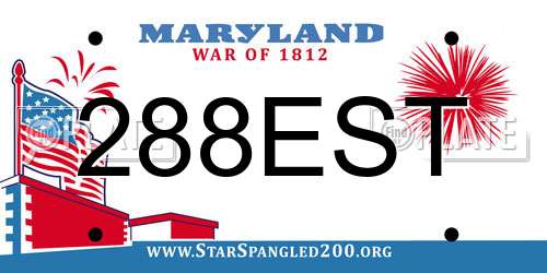 288EST Maryland License Plate