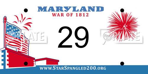 29 Maryland License Plate