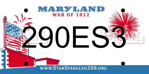 290ES3 Maryland License Plate
