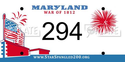 294 Maryland License Plate