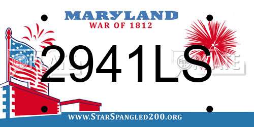 2941LS Maryland License Plate