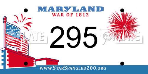 295 Maryland License Plate