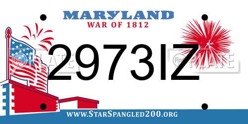 2973IZ Maryland License Plate