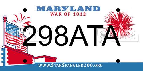 298ATA Maryland License Plate
