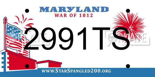 2991TS Maryland License Plate