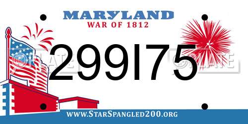 299I75 Maryland License Plate