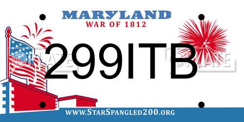 299ITB Maryland License Plate
