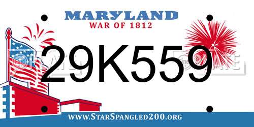 29K559 Maryland License Plate